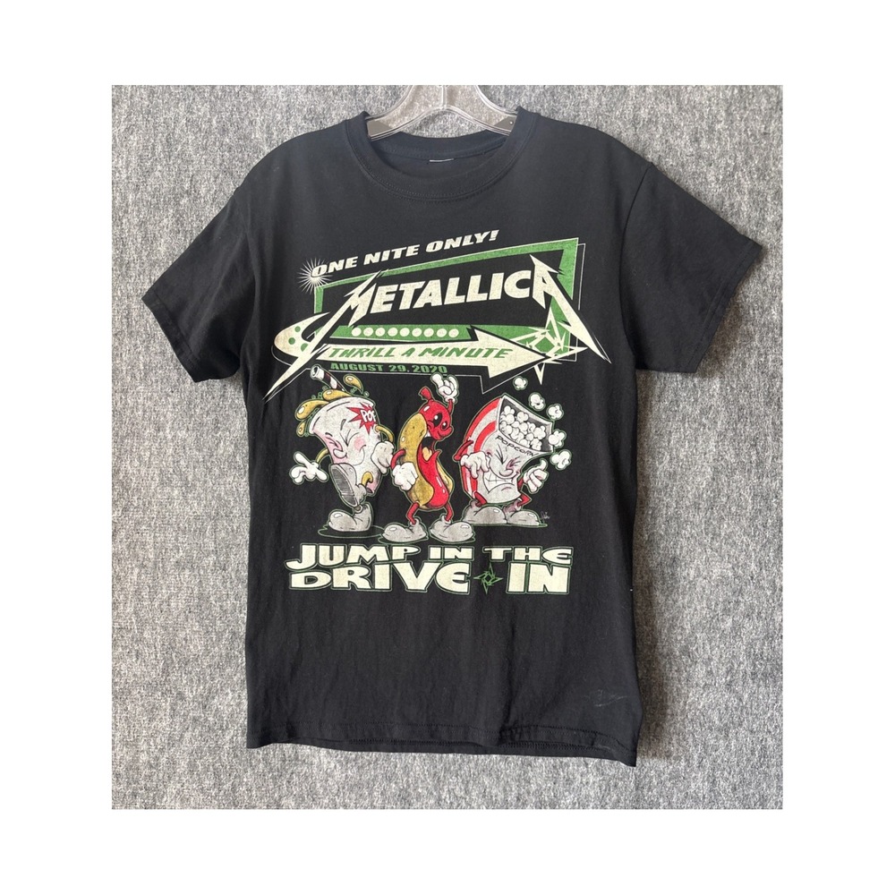 Metallica Jump In The Drive In 2020 Big Screen Metal Mania T-Shirt Black Small